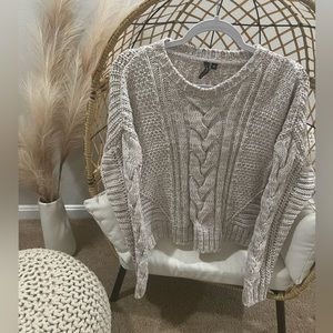 PALE BLUSH KNIT SWEATER |MEDIUM (FITS LIKE A XS/SMALL)